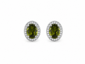 Olive Halo Earrings