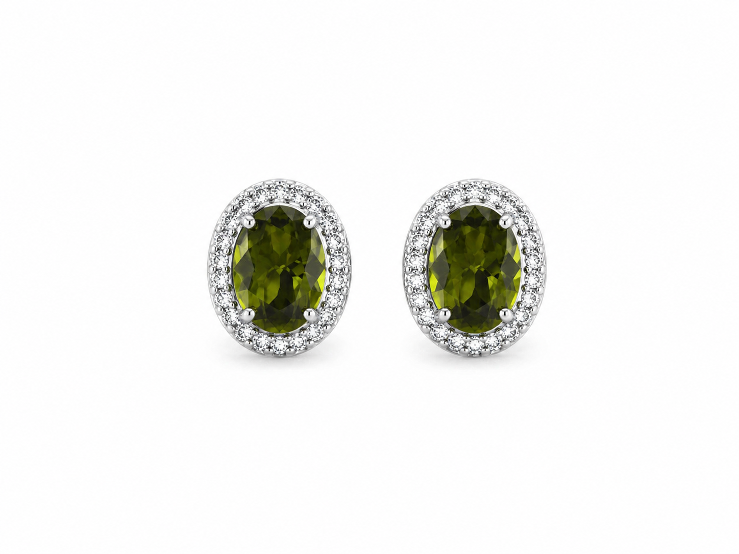 Olive Halo Earrings