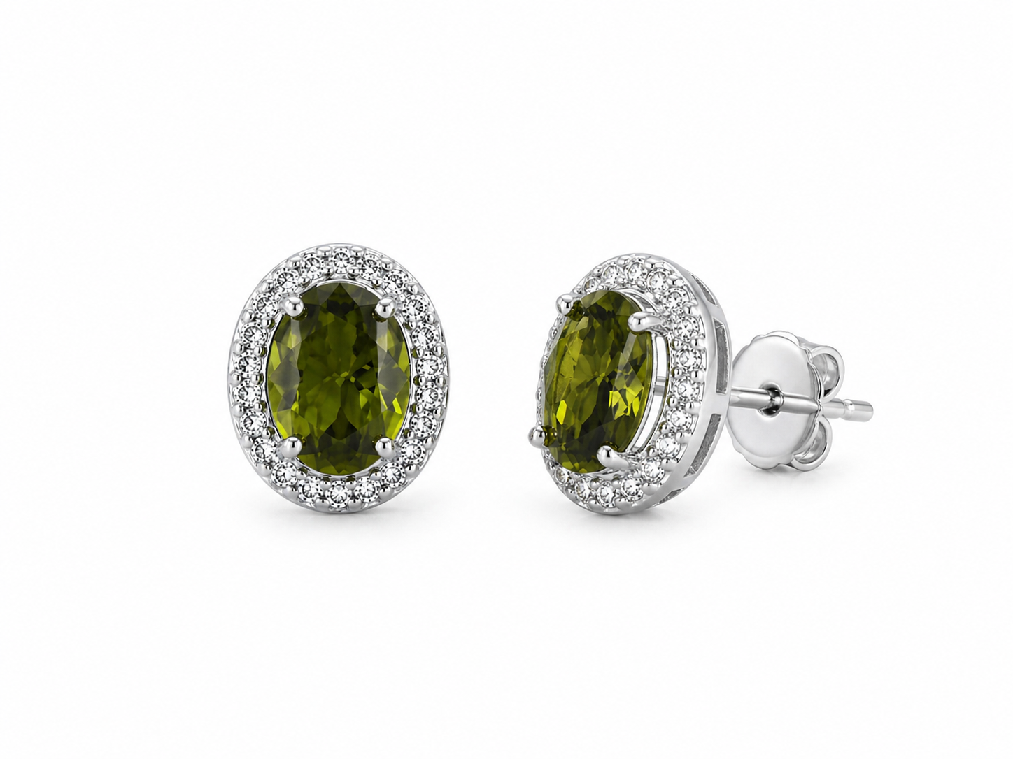 Olive Halo Earrings