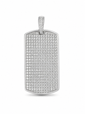Moissanite Dog Tag Pendant