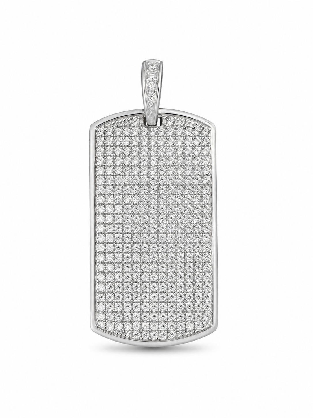 Moissanite Dog Tag Pendant