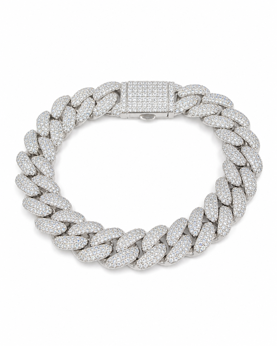 12MM Moissanite Cuban Link Bracelet