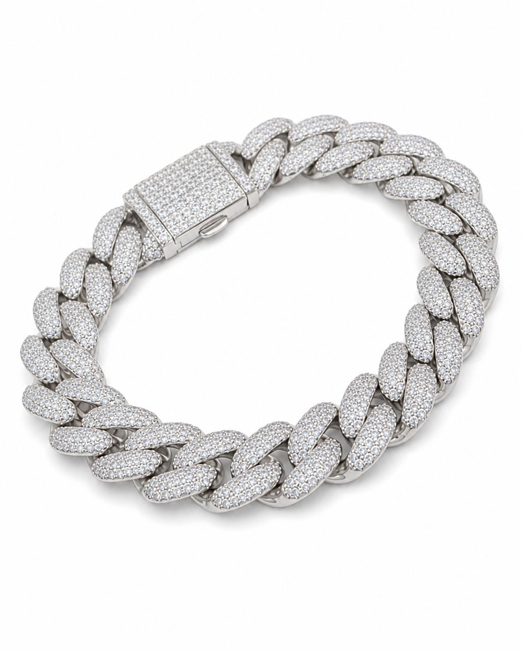 12MM Moissanite Cuban Link Bracelet