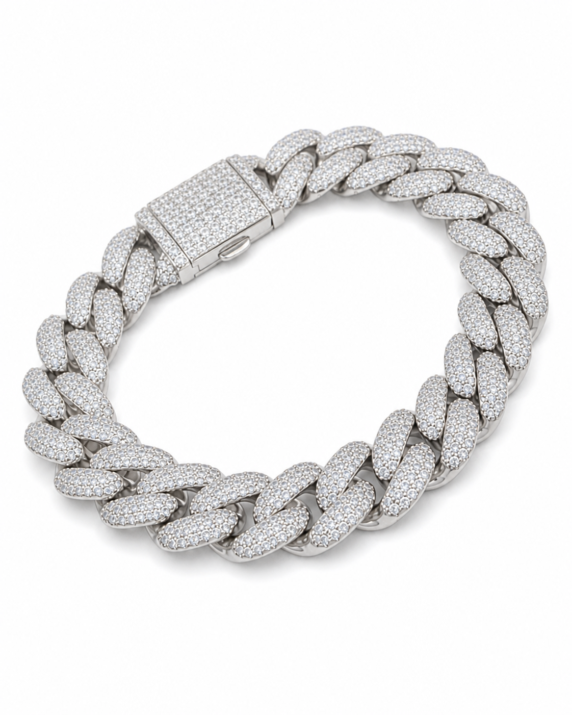 12MM Moissanite Cuban Link Bracelet