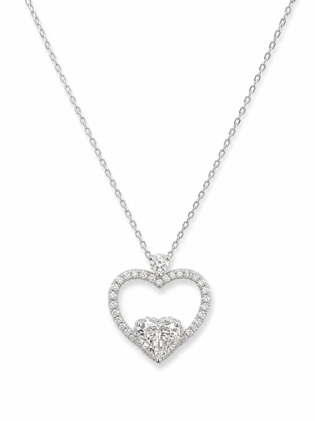 Eternal Heart Moissanite Pendant Necklace