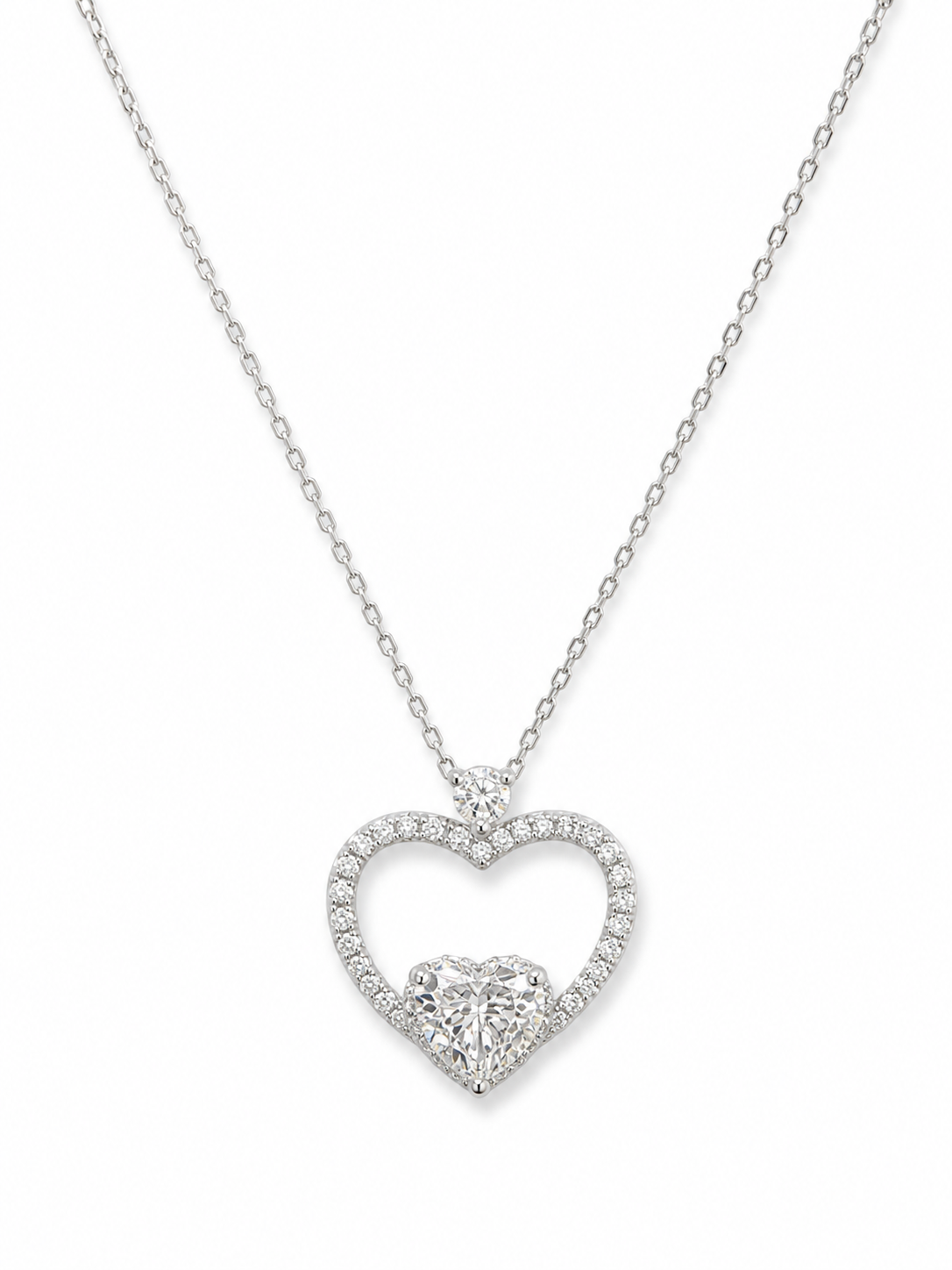Eternal Heart Moissanite Pendant Necklace