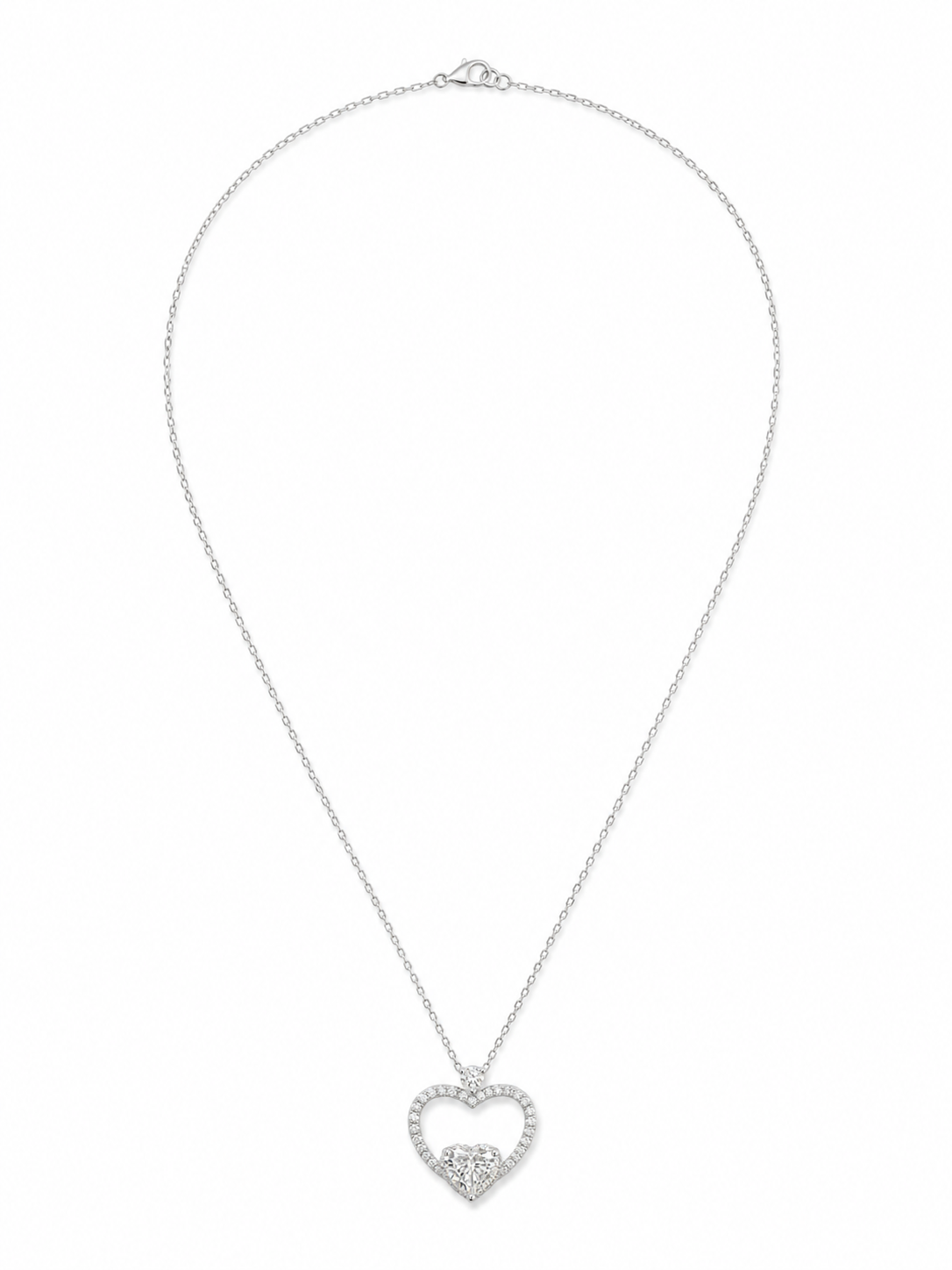 Eternal Heart Moissanite Pendant Necklace