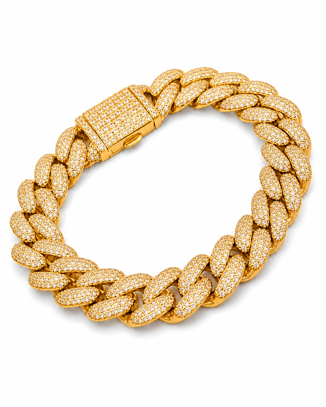 12MM Moissanite Cuban Link Bracelet