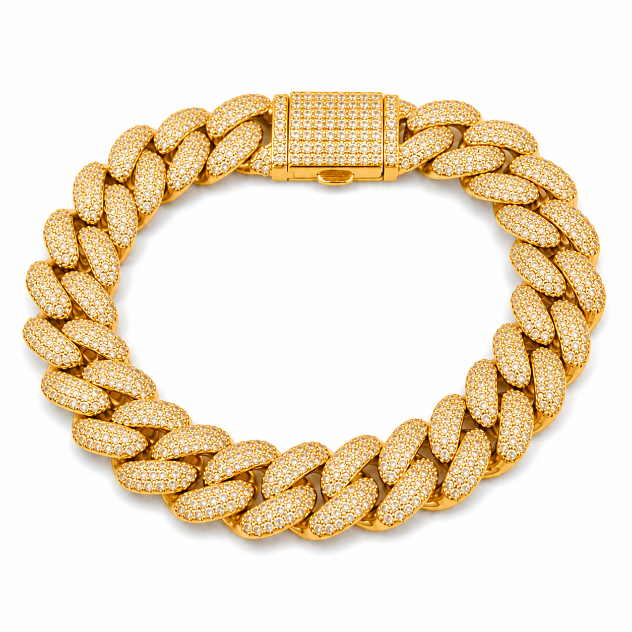 12MM Moissanite Cuban Link Bracelet