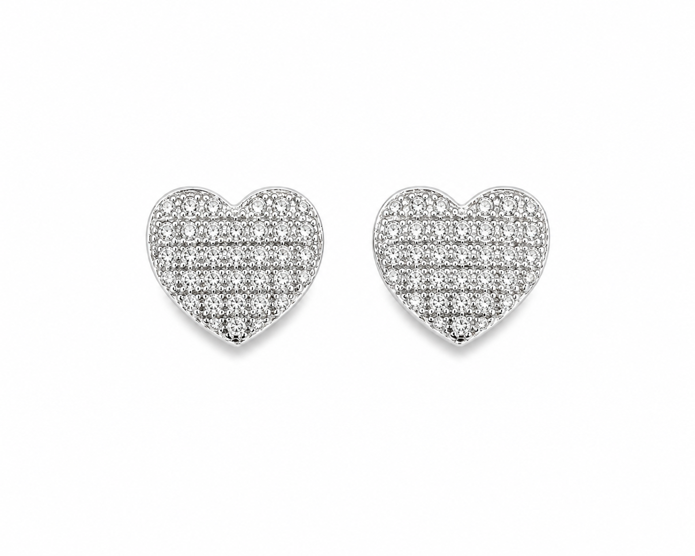 Amour Pavé Heart Stud Earrings