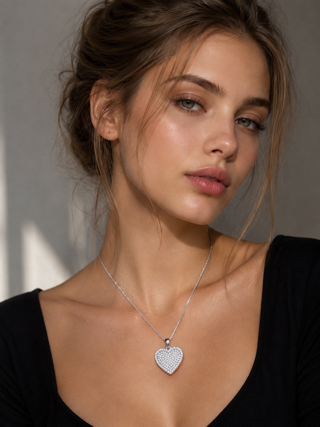Pavé Heart Pendant