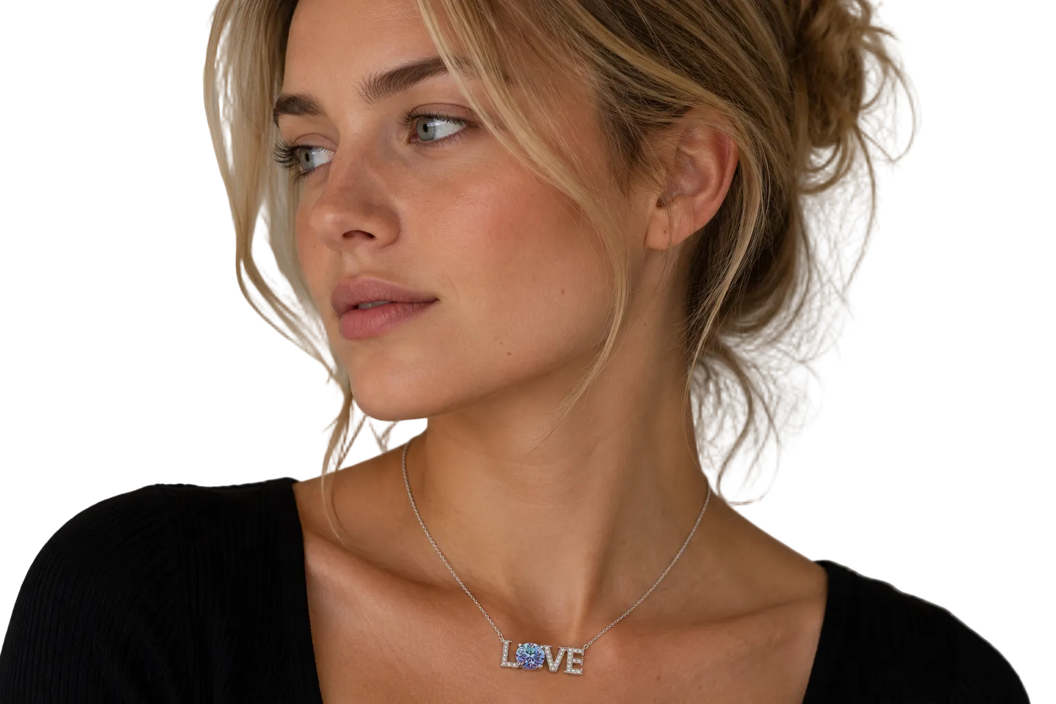 LOVE Moissanite Necklace