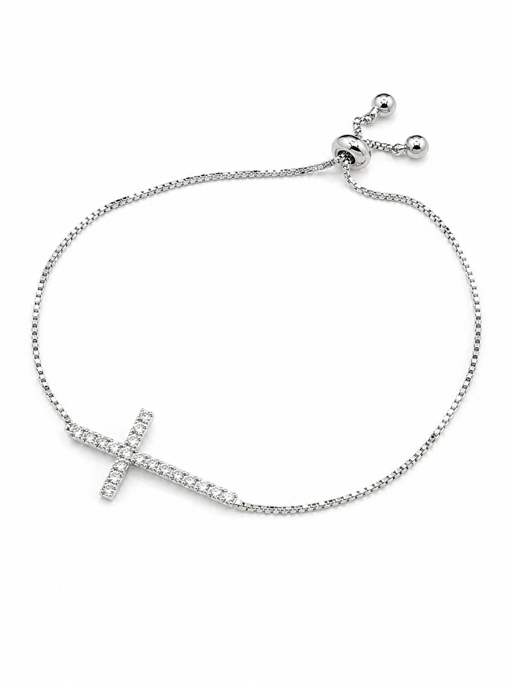 Radiant Cross Slider Bracelet