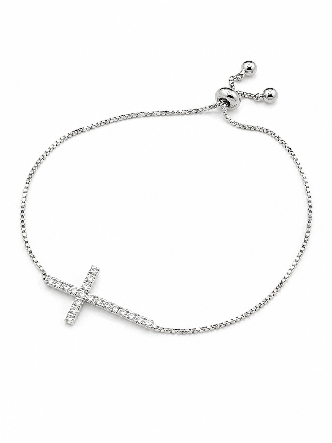 Radiant Cross Slider Bracelet